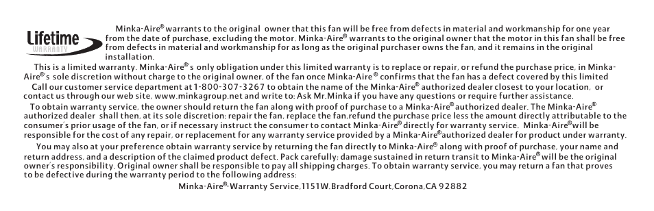 Minka-aire authorized dealer. the minka-aire | Minka Group F514-BN User Manual | Page 3 / 30