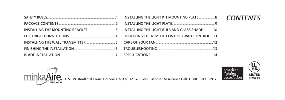 Minka Group F594-ORB User Manual | Page 5 / 23