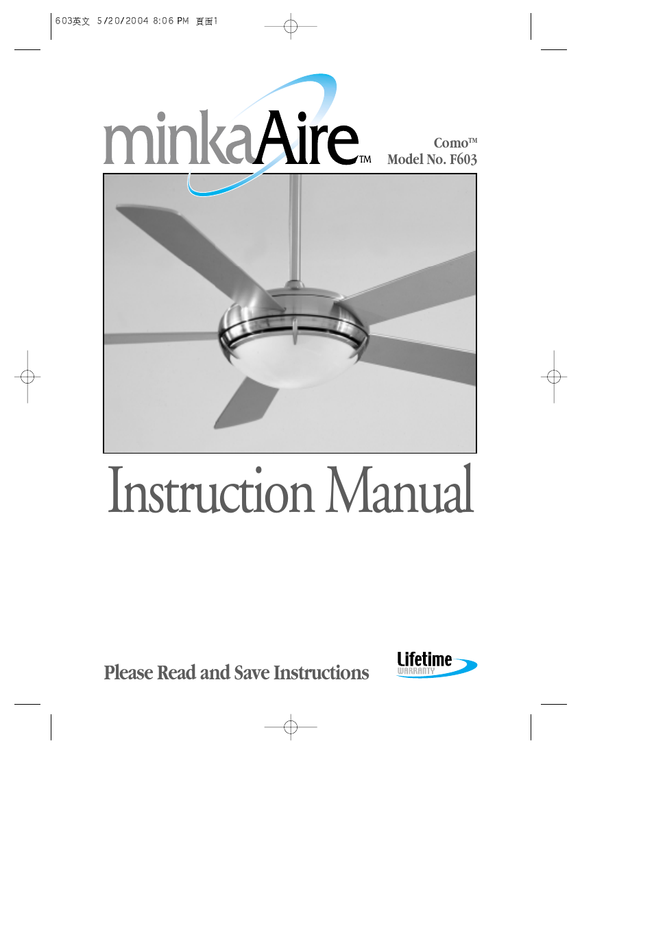 Minka Group F603-BN User Manual | 15 pages