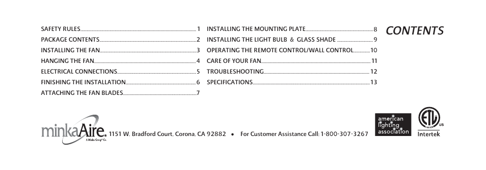 Minka Group F888-WHF User Manual | Page 5 / 26