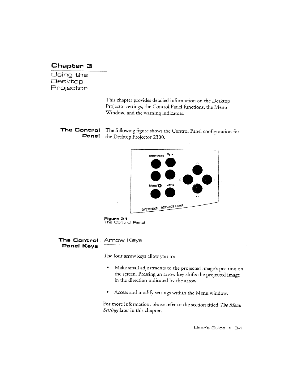 Chap'ter 3, Using the, Desktop | Projector, The desktop projector 2300 | Ask Proxima DP2300 User Manual | Page 37 / 71