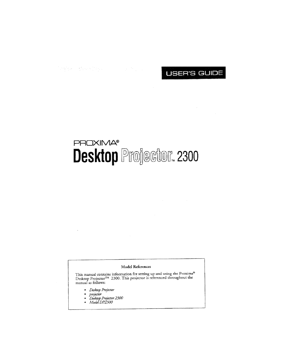 Desktop | Ask Proxima DP2300 User Manual | Page 8 / 71