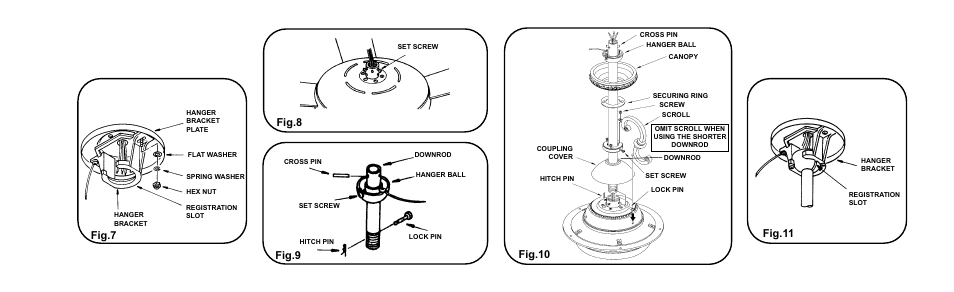 Fig.10 fig.8 fig.9, Fig.7, Fig.11 | Minka Group F707-FLP User Manual | Page 11 / 24