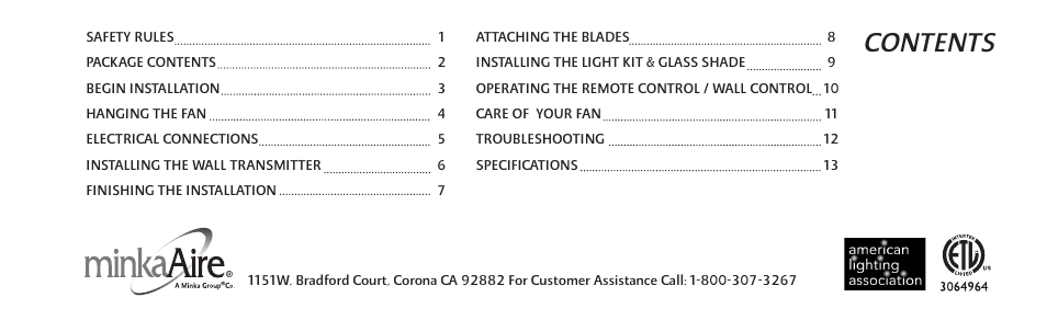 Minka Group F707-FLP User Manual | Page 5 / 24