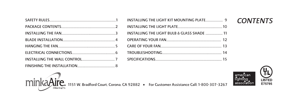 Minka Group F521-WHF User Manual | Page 5 / 26