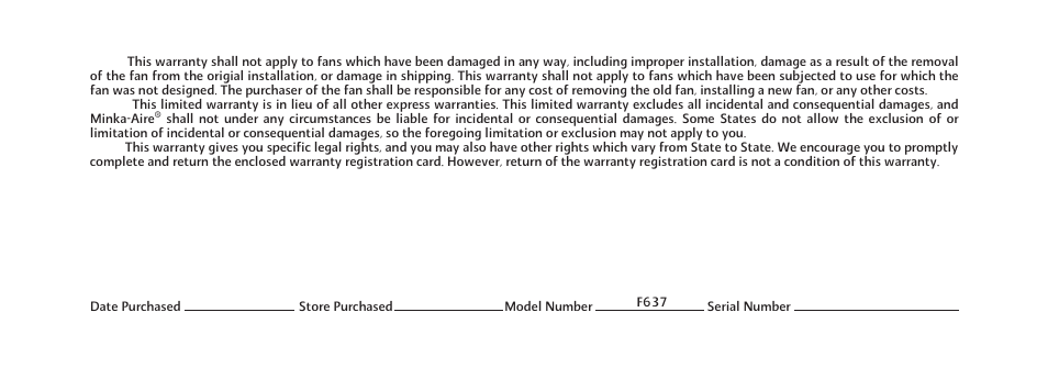 Minka Group F637-WHF User Manual | Page 3 / 22