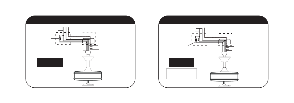 Wiring option 1, Wiring option 2 | Minka Group F563-SP-BS/DW User Manual | Page 13 / 23