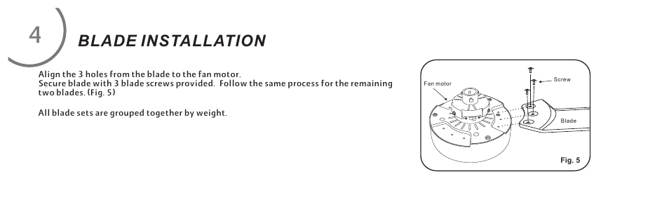 页 10, Blade installation | Minka Group F524-ORB User Manual | Page 10 / 22