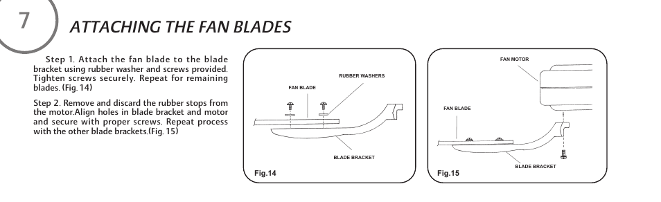 Attaching the fan blades | Minka Group F571-DRF User Manual | Page 16 / 22