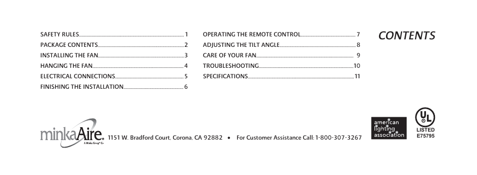 Minka Group F302-BN User Manual | Page 5 / 23