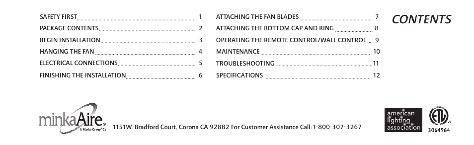 Minka Group F853-WH User Manual | Page 5 / 24