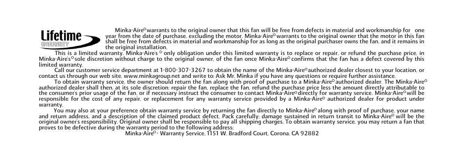 Minka Group F574-WH User Manual | Page 3 / 22