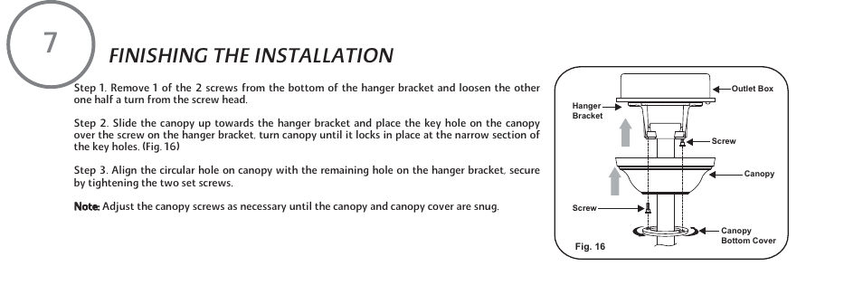 Finishing the installation | Minka Group F802-ORB User Manual | Page 16 / 25