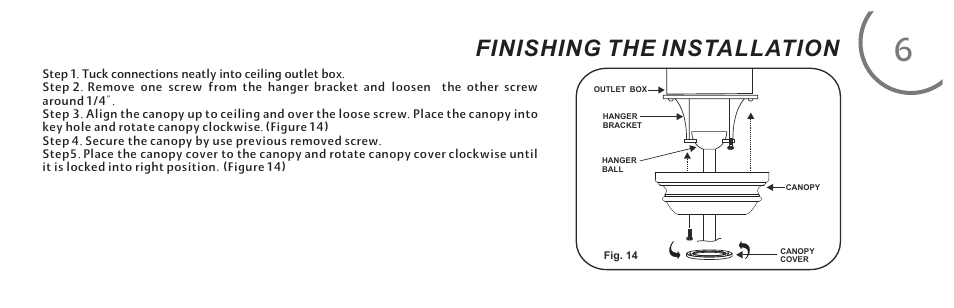 页 15, Finishing the installation | Minka Group F759-PBL User Manual | Page 15 / 26