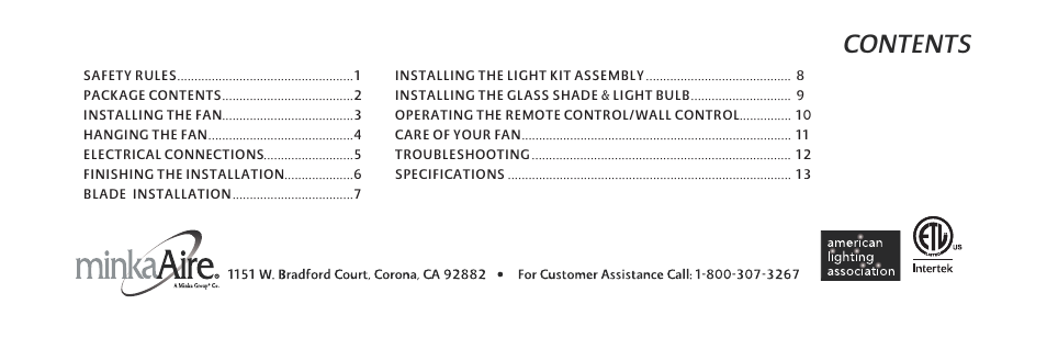 Minka Group F759-PBL User Manual | Page 5 / 26