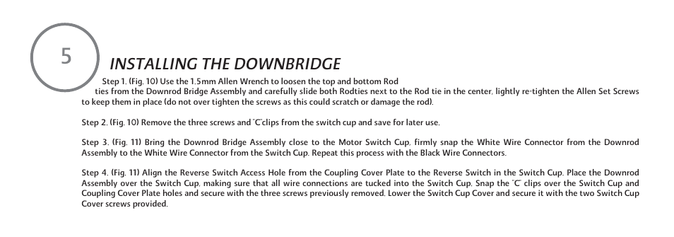 Installing the downbridge | Minka Group F528-L-BS/CH User Manual | Page 12 / 25