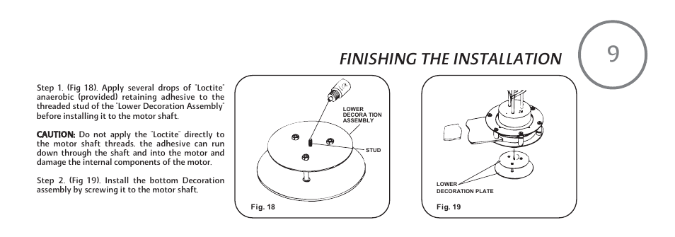 Finishing the installation | Minka Group F528-L-BS/CH User Manual | Page 19 / 25