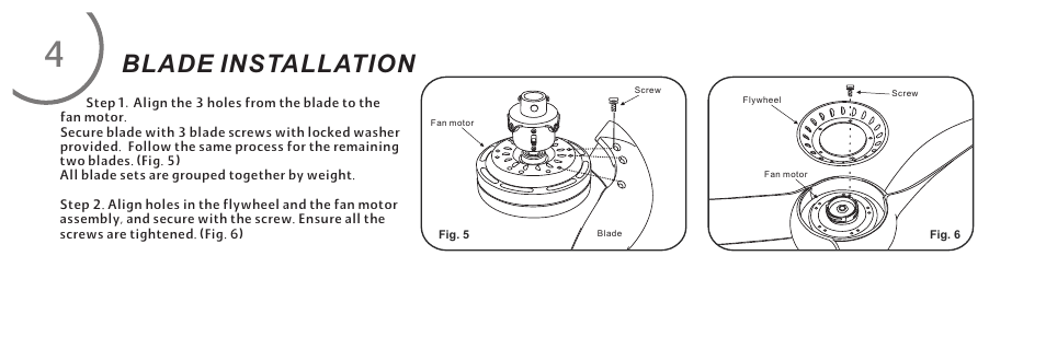页 10, Blade installation | Minka Group F844-SL User Manual | Page 10 / 26