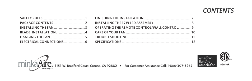 Minka Group F844-SL User Manual | Page 5 / 26