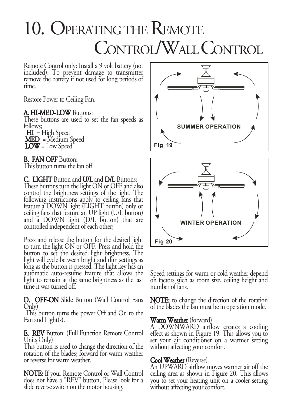 Perating the, Emote, Ontrol | Minka Group F596-PN/TL User Manual | Page 13 / 16