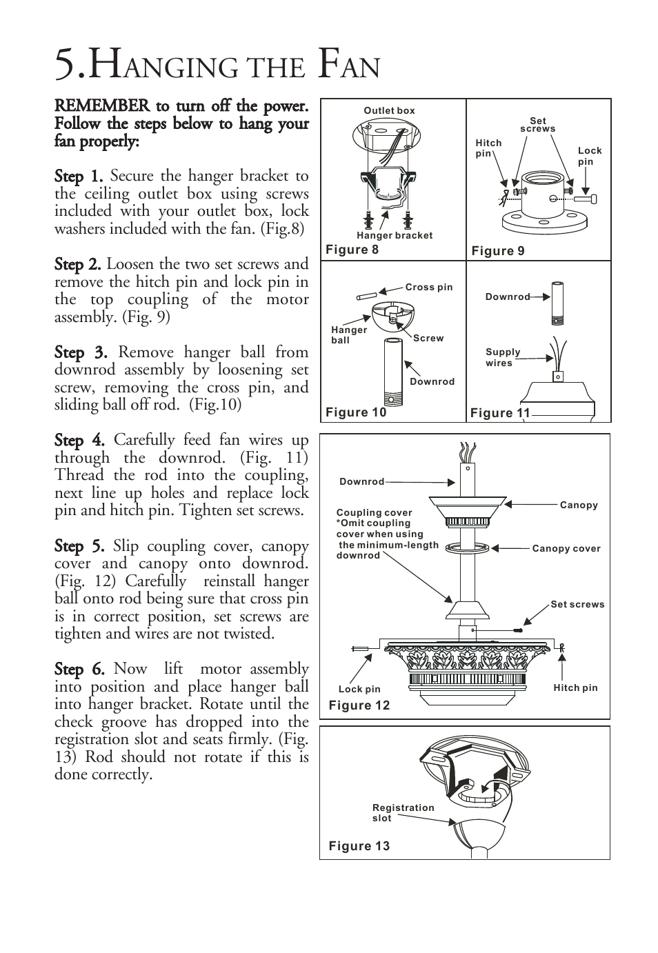 Anging the | Minka Group F702-VB User Manual | Page 7 / 15