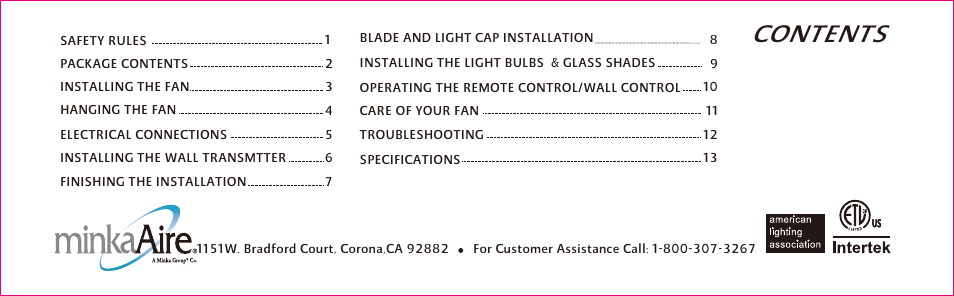 Minka Group F840-CF User Manual | Page 5 / 24