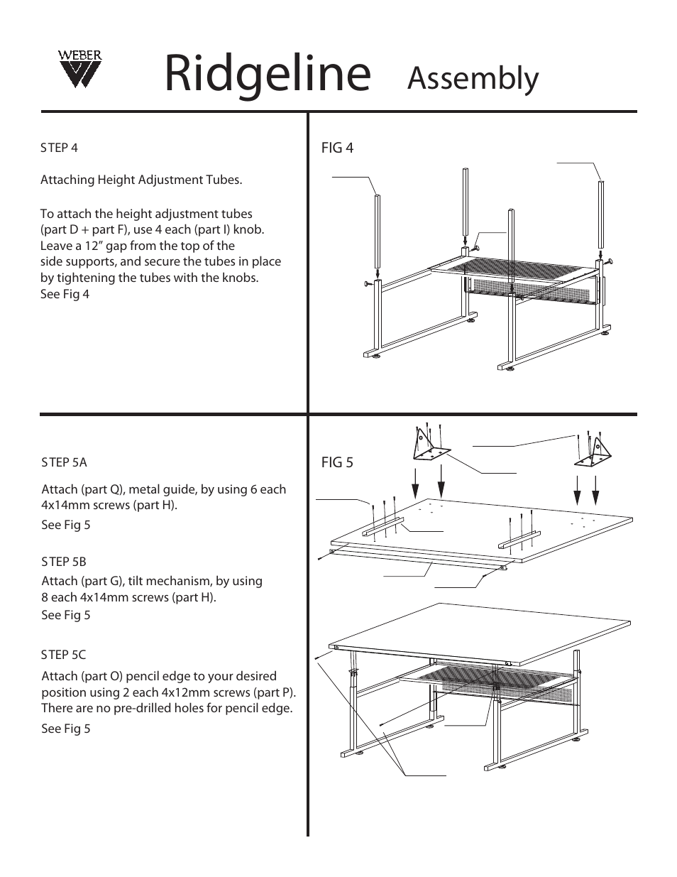 Ridgeline_assem(steps_2), Ridgeline, Assembly | Martin Universal Design U-DS6000P Ridgeline Table User Manual | Page 4 / 5