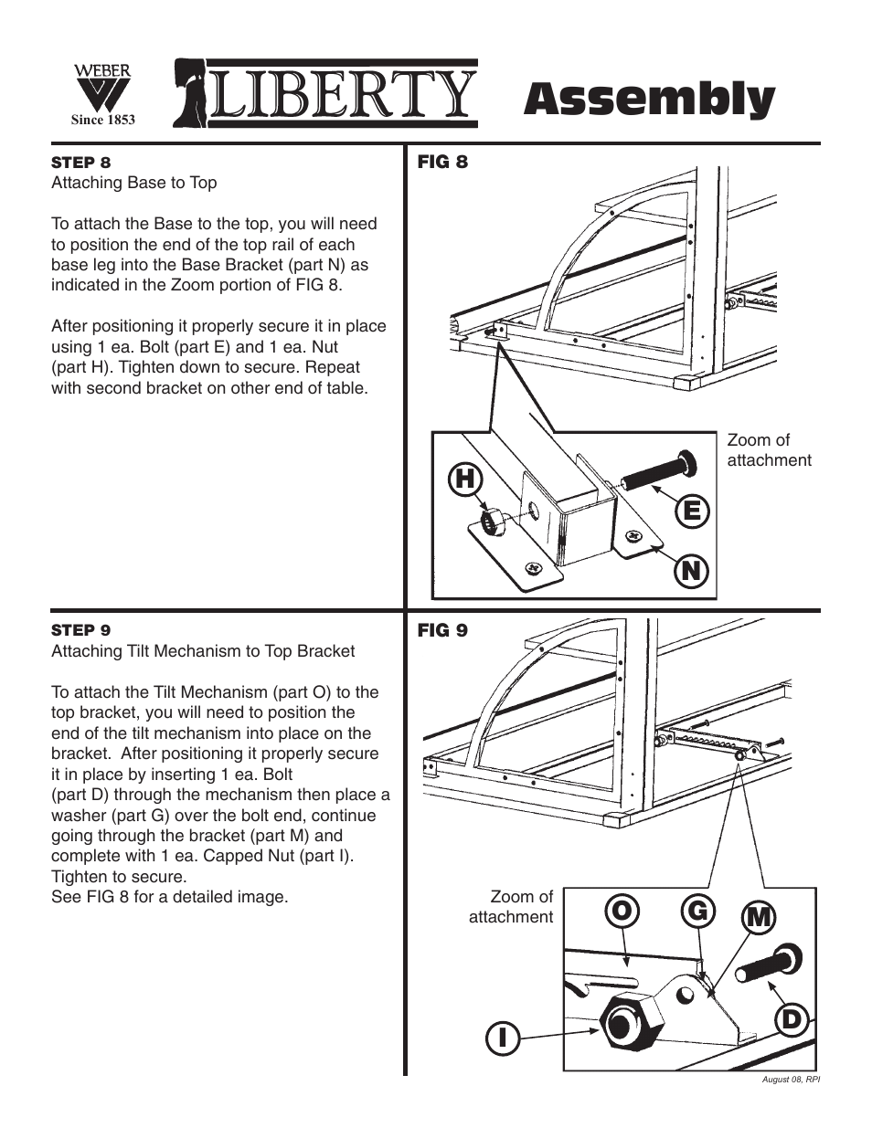 Assembly | Martin Universal Design U-DS1776R - Liberty Drawing Table User Manual | Page 7 / 8