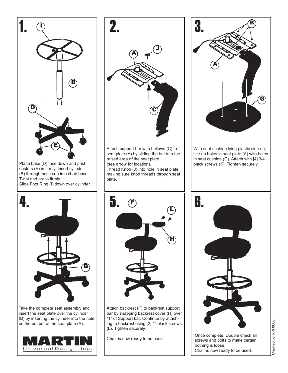 Martin Universal Design 91-1106 STILLETO CHAIR User Manual | Page 2 / 2