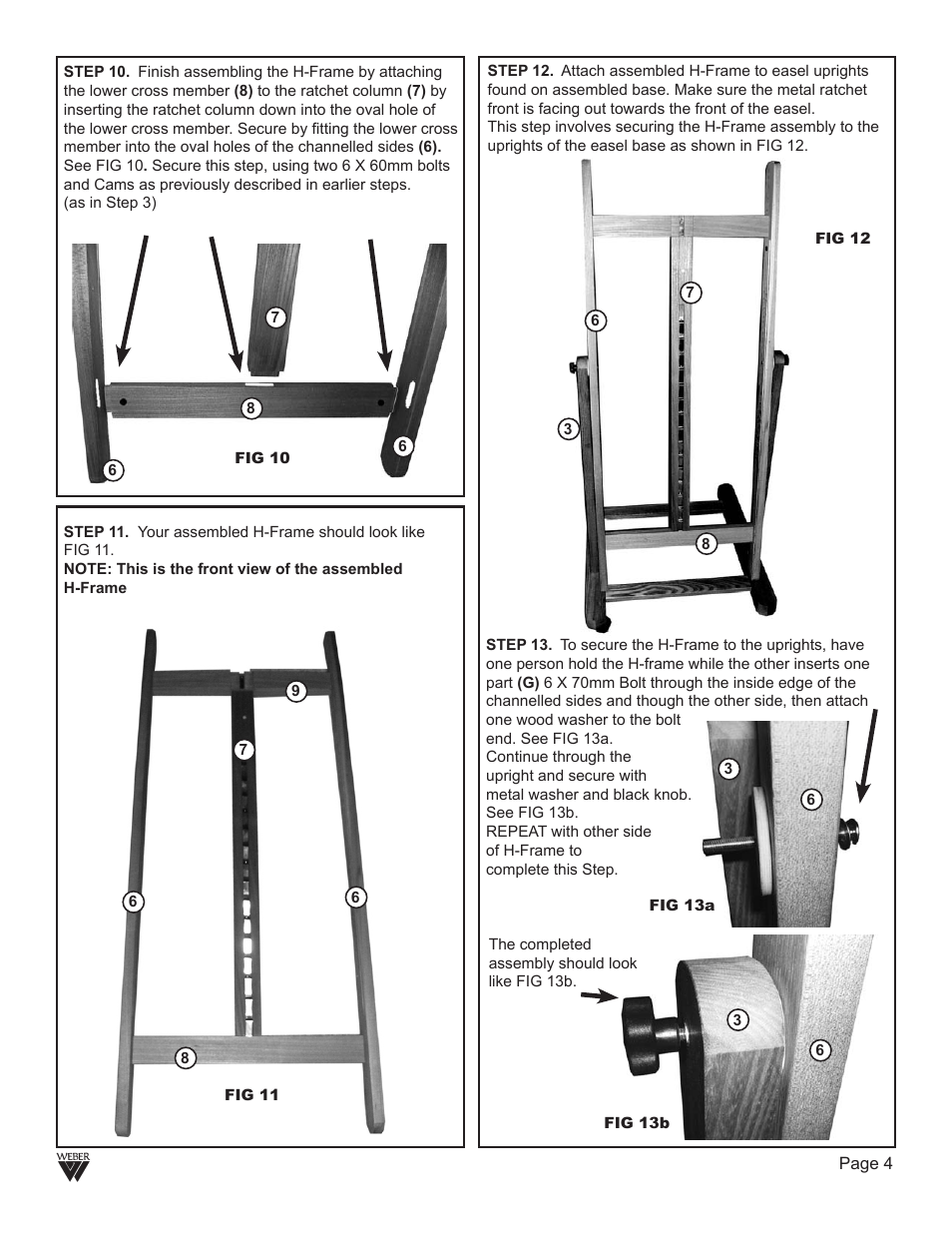 Martin Universal Design 92-3010 Weber Monster Amalﬁ Studio Easel User Manual | Page 4 / 7