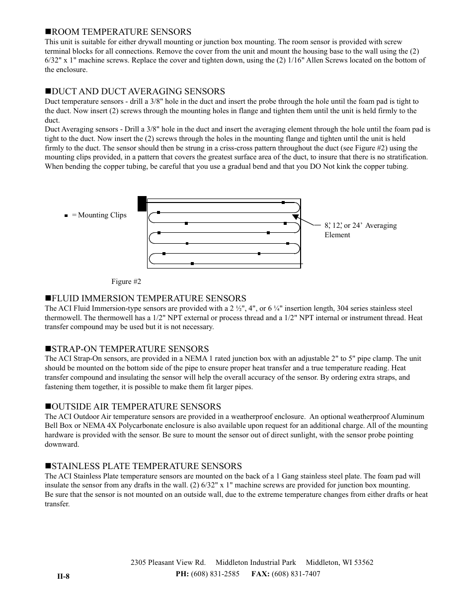 Automation Components Room Temperature Sensors User Manual | Page 2 / 2