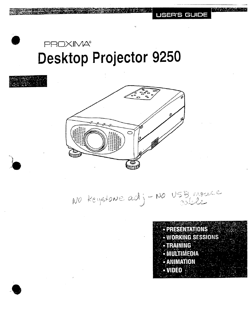 Ask Proxima DP9250 User Manual | 52 pages
