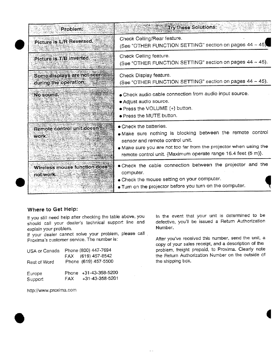 Ask Proxima DP9250 User Manual | Page 50 / 52