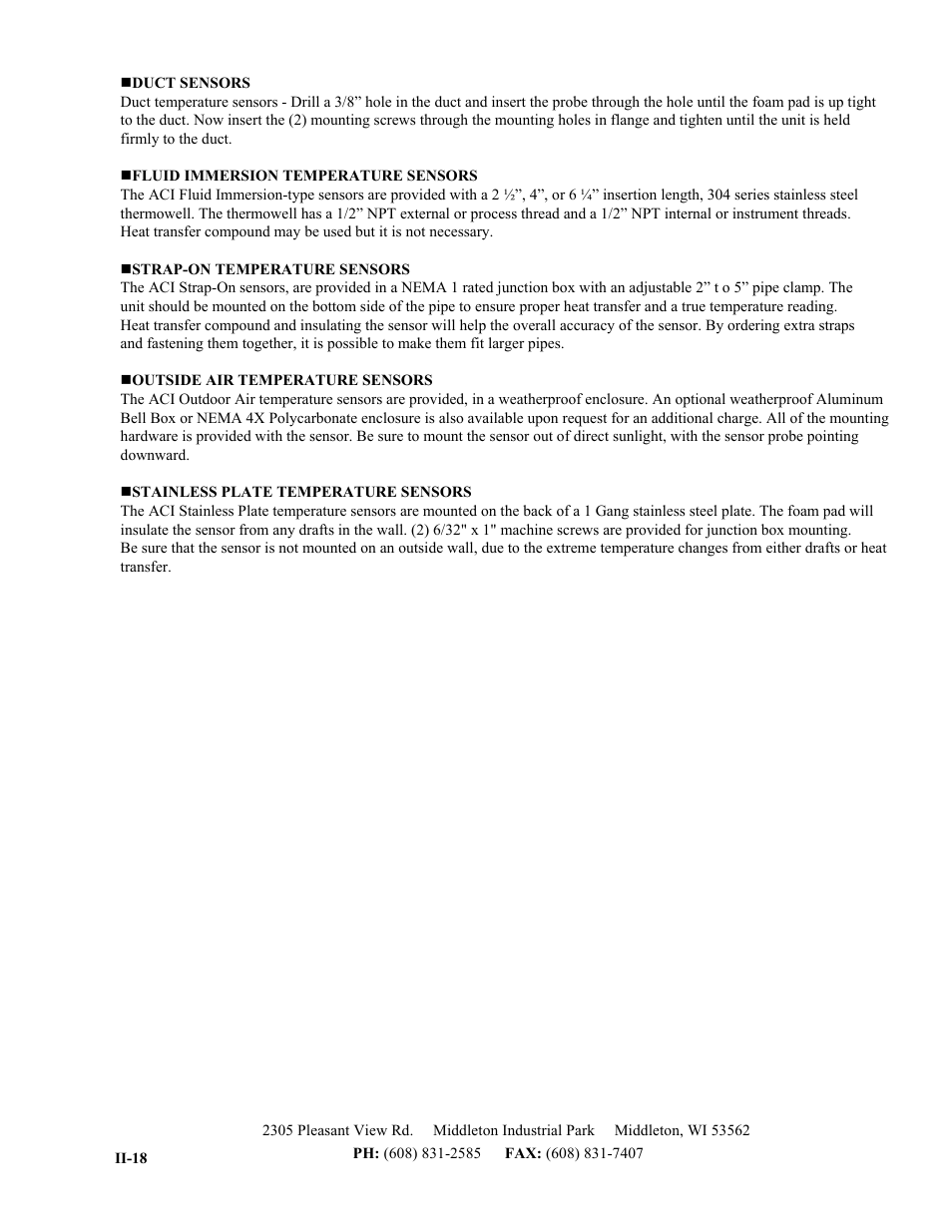 Automation Components ACI/334 Duct User Manual | Page 2 / 2