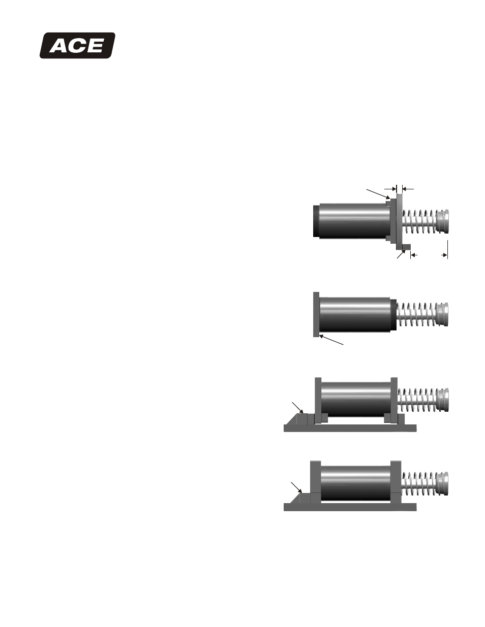 ACE Controls NA Adjustable 3" Bore Series User Manual | 2 pages