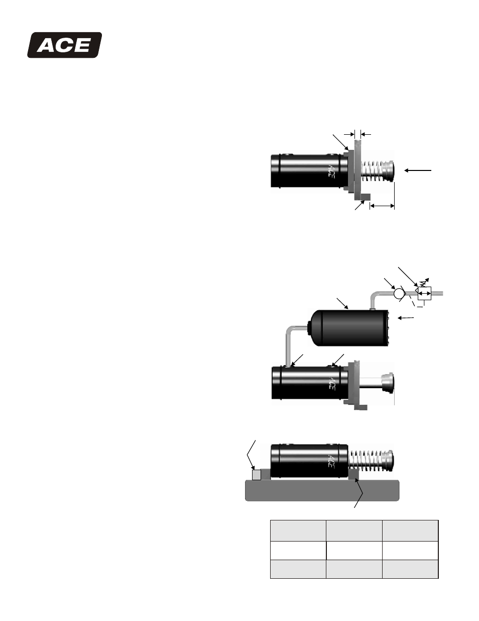 ACE Controls 4" Bore Self-Compensating User Manual | 2 pages