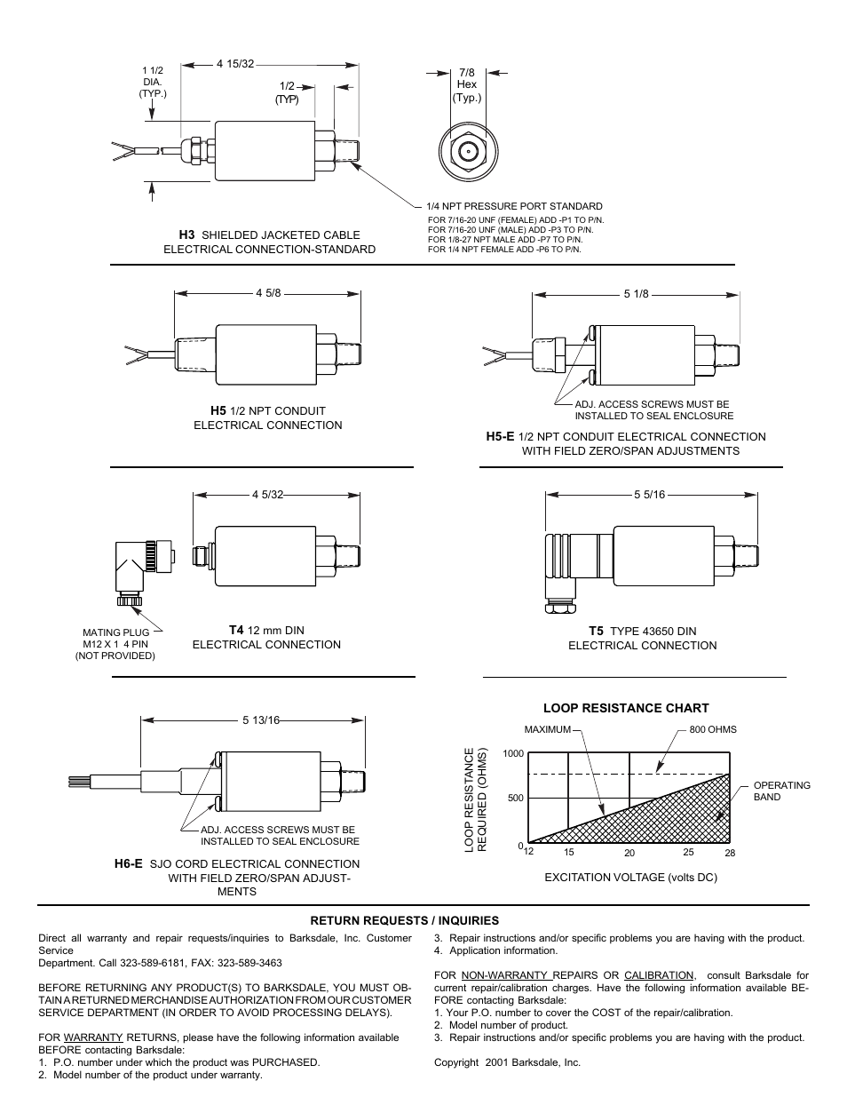 Barksdale Series 446 User Manual | Page 2 / 2