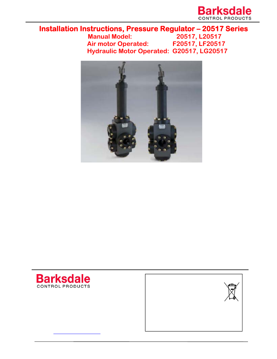 Barksdale Series L20517 User Manual | 12 pages