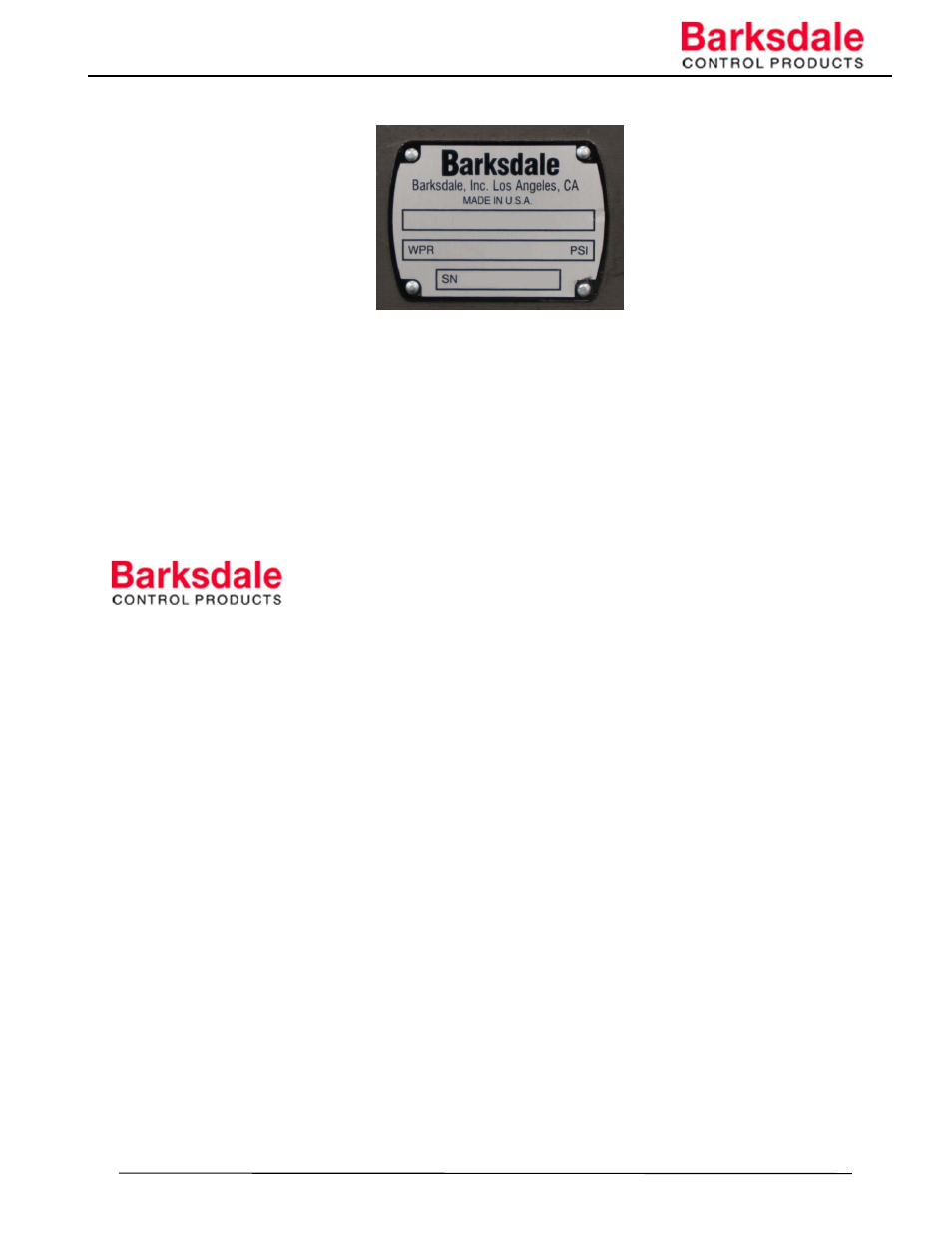 Barksdale Series 20313 User Manual | Page 11 / 11