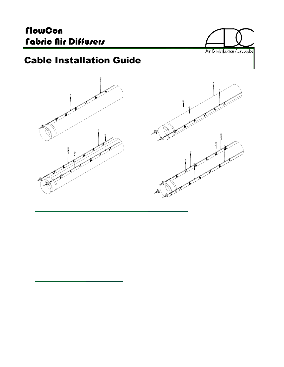 Air Distribution Concepts Cable User Manual | 4 pages