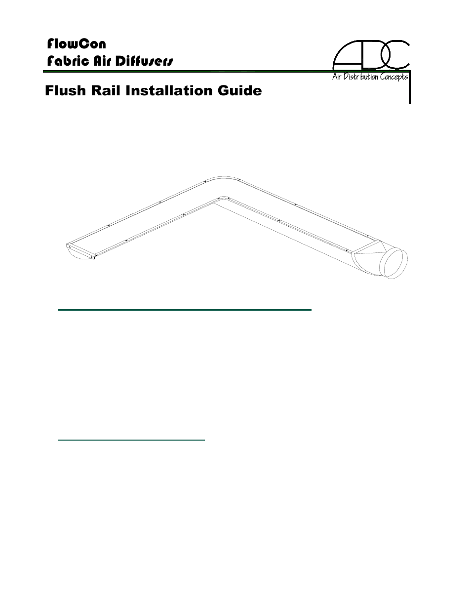 Air Distribution Concepts Flush Rail User Manual | 3 pages