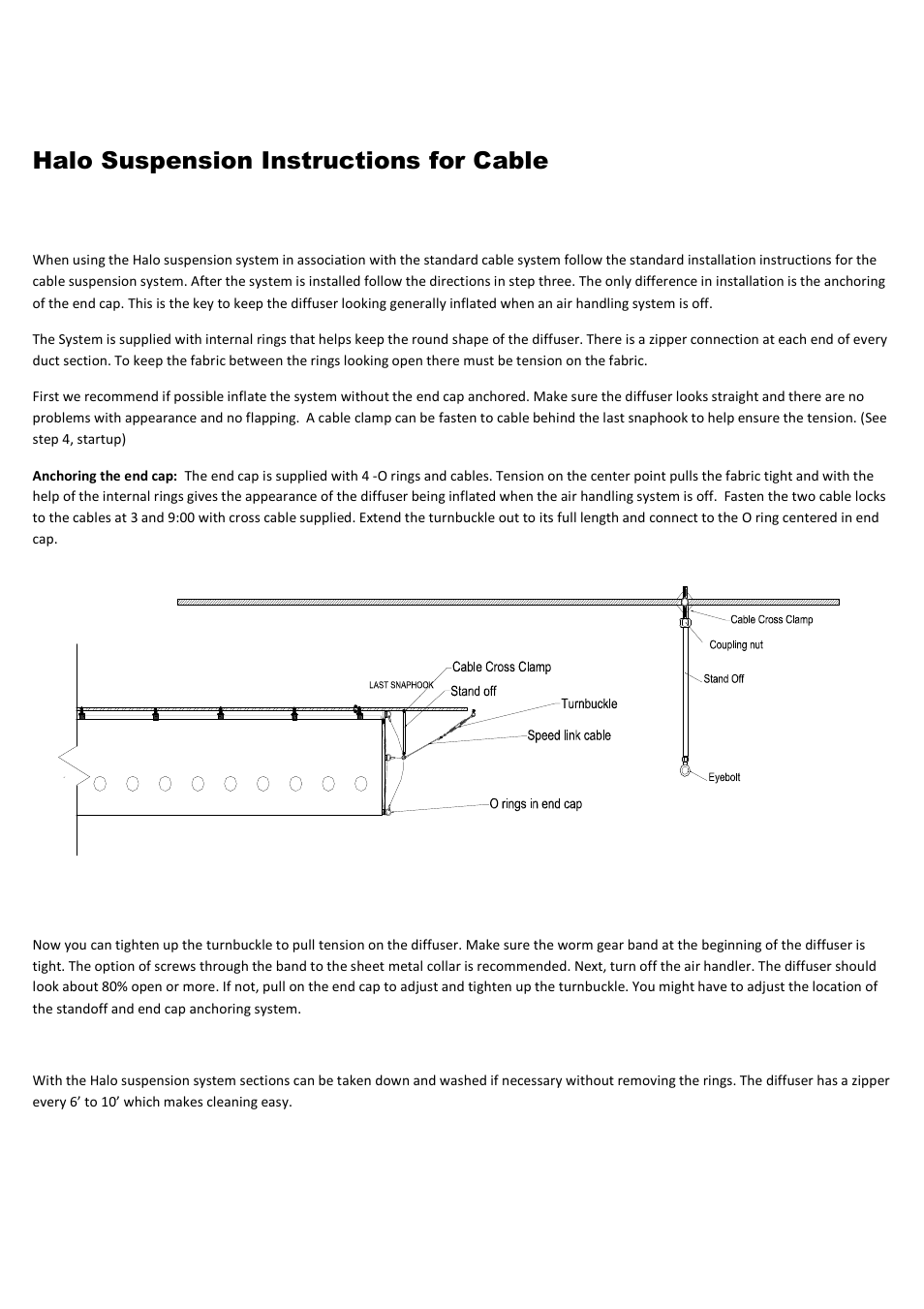 Air Distribution Concepts Halo Suspension User Manual | 1 page