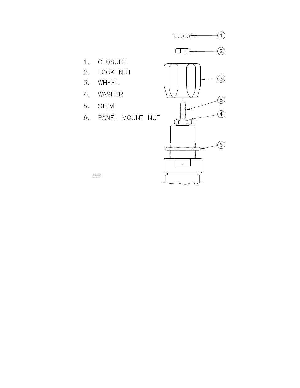 C. panel mount ring – sl5200 model regulators, Unscrew and remove the knob from the regulator, Tighten the set screw | APTech Panel Mount Plate - AK1000T User Manual | Page 2 / 5