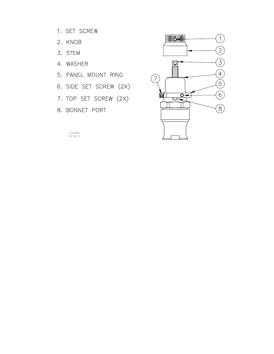 D. panel mount plate - ak1000t model regulators, Remove the wheel from the unit, Tighten the lock nut down against the wheel | Replace the closure | APTech Panel Mount Plate - AK1000T User Manual | Page 3 / 5