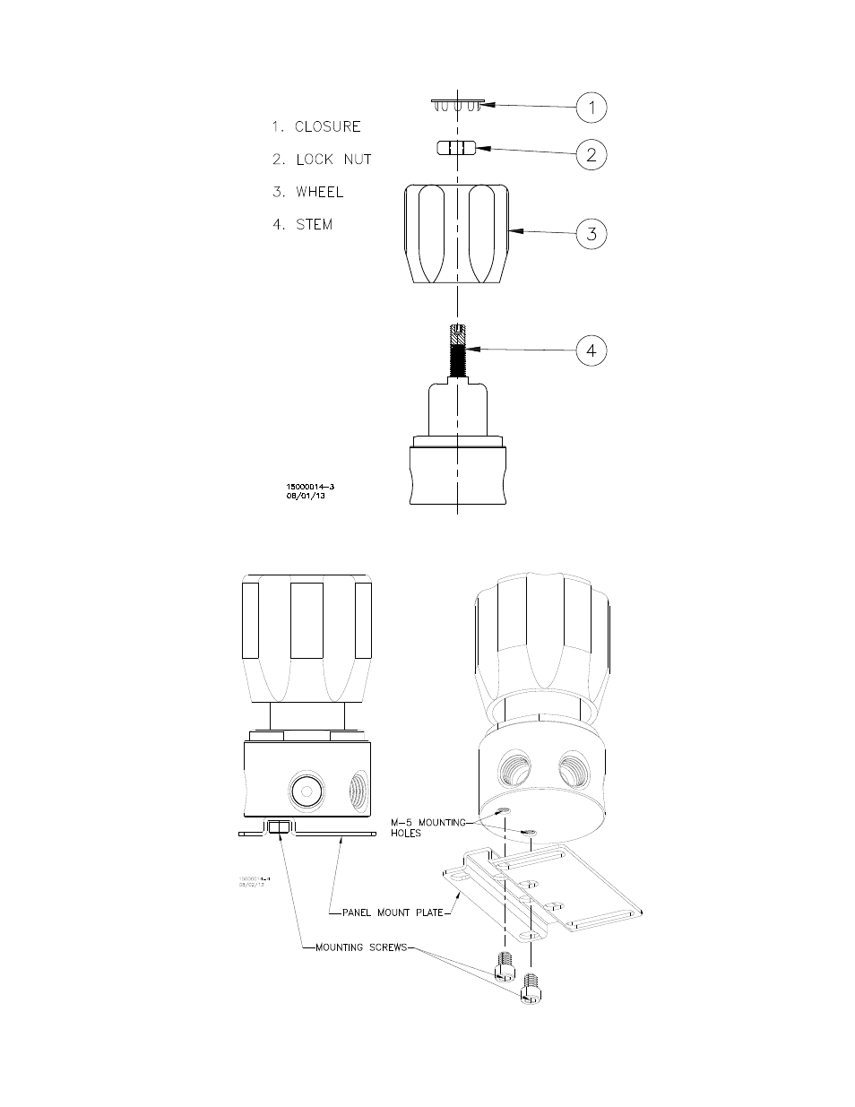 O figure 3 ), N figure 4 | APTech Panel Mount Plate - AK1000T User Manual | Page 4 / 5