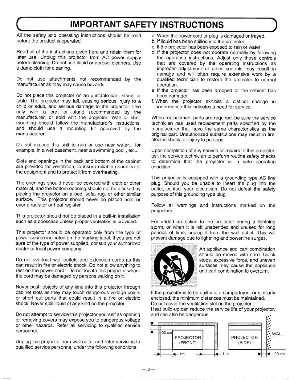 Important safety instructions | Ask Proxima DP5600 User Manual | Page 3 / 45