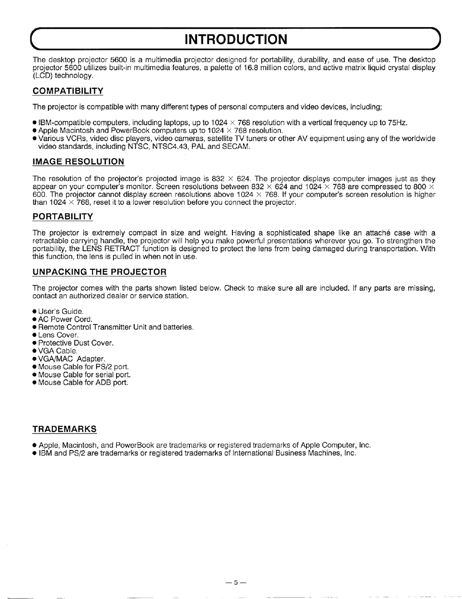 Ask Proxima DP5600 User Manual | Page 5 / 45