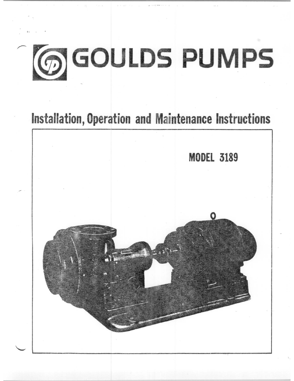 Goulds Pumps 3189 - IOM User Manual | 32 pages