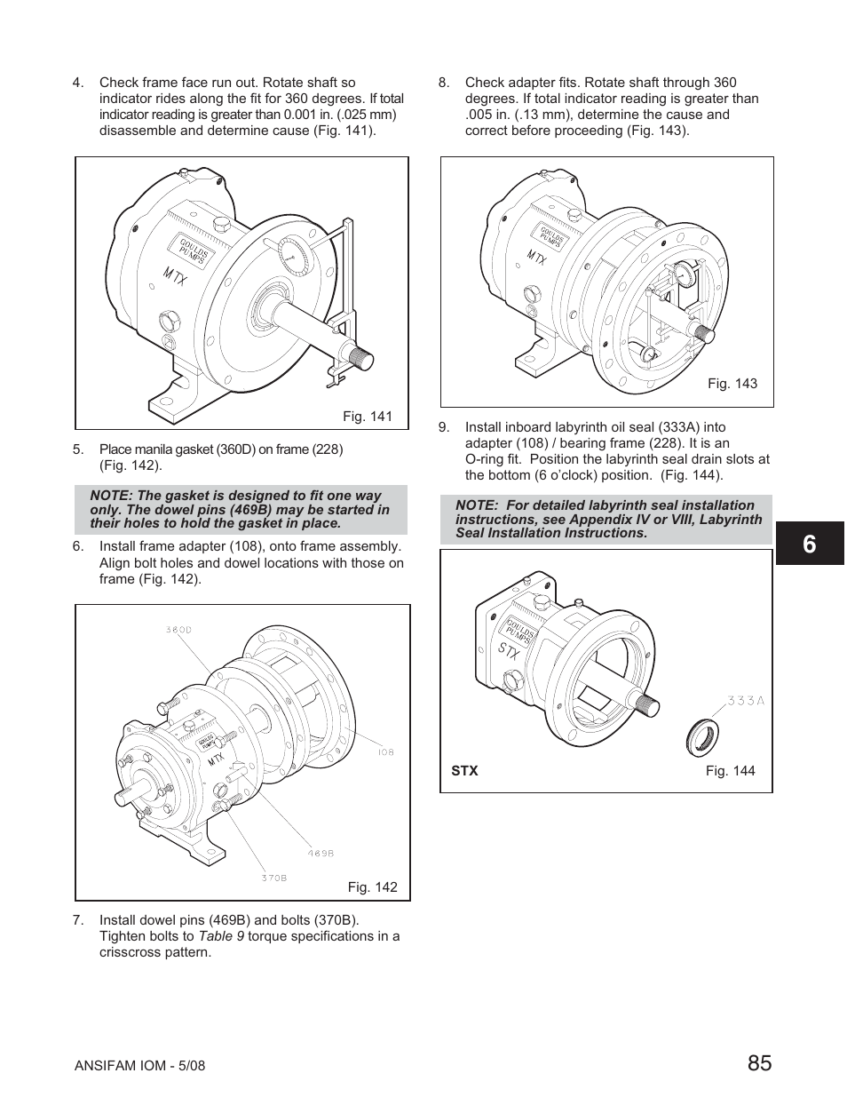 Goulds Pumps ANSI FAMILY IOM (ATEX Compliant) - IOM User Manual | Page 87 / 148