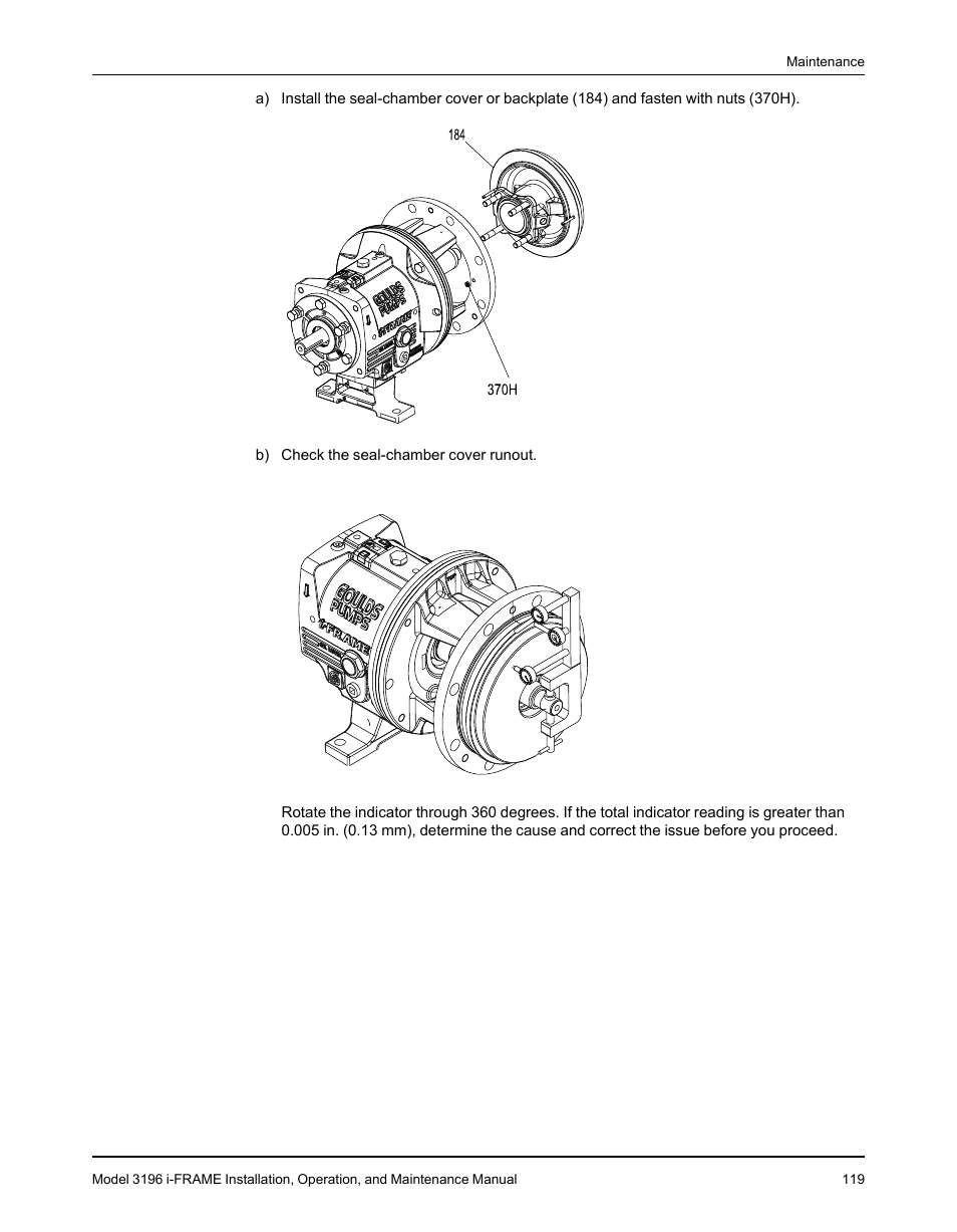Goulds Pumps 3196 i-FRAME - IOM User Manual | Page 121 / 152